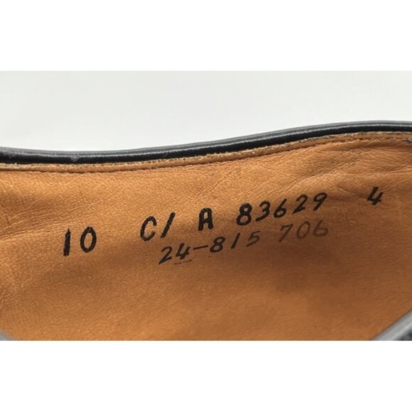 Vtg Johnston & Murphy Aristocraft Black Shell Cordovan Wingtip Size 10C Oxfords - Picture 9 of 12